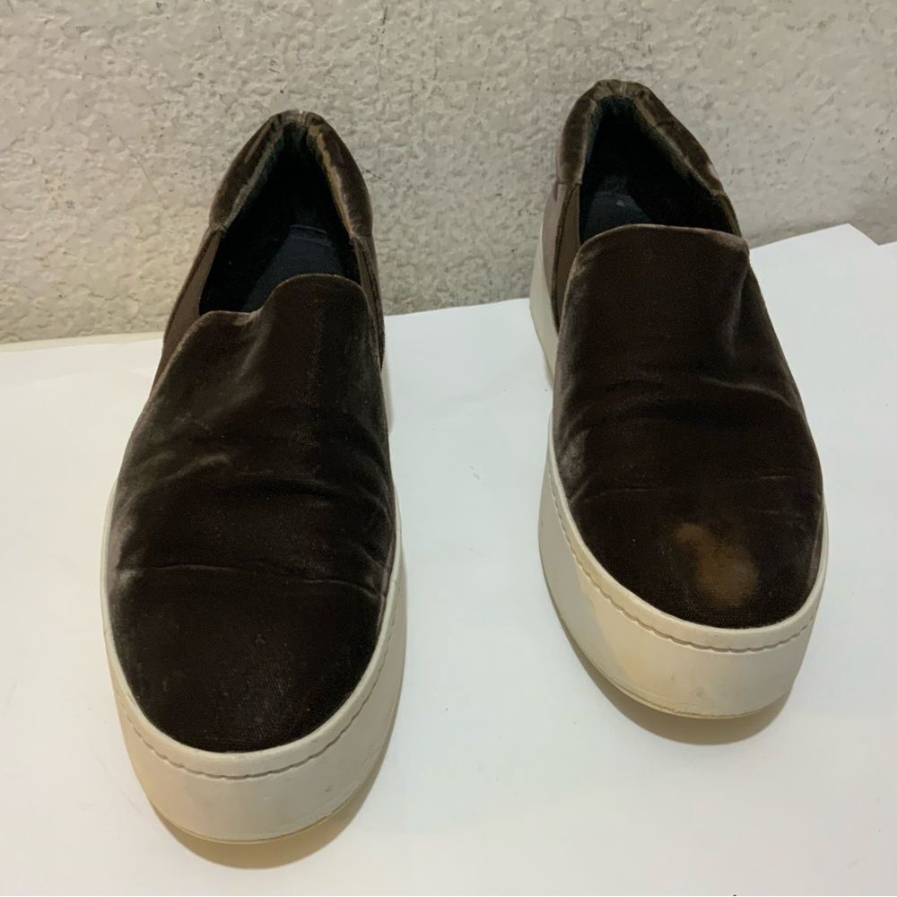 Vince Warren Platform velvet brown Sneakers size 8 - Picture 3 of 13